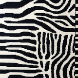 Ultra Soft Area Rug, Non Slip, Stain Resistant, Washable Area Rugs for Living Room, Bedroom, Non Skid Zebra Runner for Home Office Decor(Black)