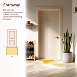 Penrose Collection Area Blake Sunny Yellow & Cream Swirls(Yellow)