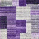 Ultra Soft Area Rug, Non Slip, Stain Resistant, Washable Area Rugs for Living Room, Bedroom, Sophisticated Tiled Geometric Arrangement(Purple)