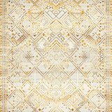 Ultra Soft Area Rug, Non Slip, Stain Resistant, Washable Area Rugs for Living Room, Bedroom, Elegant Earth Tone Geometric Mosaic(White)