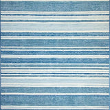 Ultra Soft Area Rug, Non Slip, Stain Resistant, Washable Area Rugs for Living Room, Bedroom, Vibrant Freshwater Stripe Appeal(Blue)
