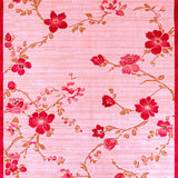 Ultra Soft Area Rug, Non Slip, Stain Resistant, Washable Area Rugs for Living Room, Bedroom, Radiant Cheerful Flower Pattern(Pink)