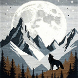 Ultra Soft Area Rug, Non Slip, Stain Resistant, Washable Area Rugs for Living Room, Bedroom, Elegant Moonlit Wilderness Pattern(Gray)