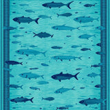 Coastal Inspired Fish Motif(Blue)