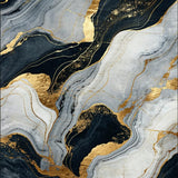 Trendy Abstract Fluid Art Composition(Black)