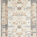 Ultra Soft Area Rug, Non Slip, Stain Resistant, Washable Area Rugs for Living Room, Bedroom, Vibrant Abstract Curvilinear Forms(Brown)
