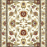 Jacobean Inspired Botanical for Contemporary Home Floor Cover(Beige)