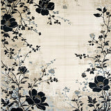 Ultra Soft Area Rug, Non Slip, Stain Resistant, Washable Area Rugs for Living Room, Bedroom, Artistic Boho Beige and Black Bloom(Beige)