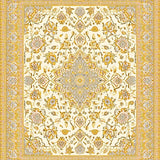 Ultra Soft Area Rug, Non Slip, Stain Resistant, Washable Area Rugs for Living Room, Bedroom, Neutral with Textured Design(Ivory)