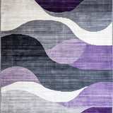 Ultra Soft Area Rug, Non Slip, Stain Resistant, Washable Area Rugs for Living Room, Bedroom, Elegant Tiled Grey Purple Harmony(Purple)