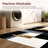 Ultra Soft Area Rug, Non Slip, Stain Resistant, Washable Area Rugs for Living Room, Bedroom, Enigmatic Chord Cruiser With Supreme Visual Weight And Hypebeast Edges(Black)