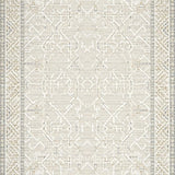 Ultra Soft Area Rug, Non Slip, Stain Resistant, Washable Area Rugs for Living Room, Bedroom, Malilinao Farmhouse Lattice Area Cream Beige Gray(Beige)