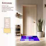 Ultra Soft Area Rug, Non Slip, Stain Resistant, Washable Area Rugs for Living Room, Bedroom, Modern Geometric Trellis Aesthetic(Purple)