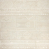 Boho Style Area Low Pile Geometric Design in Beige(Beige)