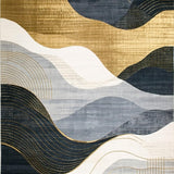 Elegant Gold and Gray Ogee Prints(Gray)
