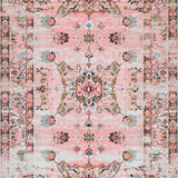 Ultra Soft Area Rug, Non Slip, Stain Resistant, Washable Area Rugs for Living Room, Bedroom, Ethereal Floral Minimalist Vibe(Pink)