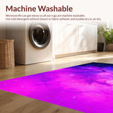 Ultra Soft Area Rug, Non Slip, Stain Resistant, Washable Area Rugs for Living Room, Bedroom, Lively Galactic Nebula Aesthetic(Purple)