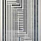 Ultra Soft Area Rug, Non Slip, Stain Resistant, Washable Area Rugs for Living Room, Bedroom, Contemporary Black and White Patterned Area Rug for Modern Patios(Black)