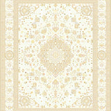 Ultra Soft Area Rug, Non Slip, Stain Resistant, Washable Area Rugs for Living Room, Bedroom, Elegant Beige Boho Medallion Area With Intricate Patterned Design(Beige)
