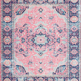 Ultra Soft Area Rug, Non Slip, Stain Resistant, Washable Area Rugs for Living Room, Bedroom, Cozy Lattice Patterned Visuals(Pink)