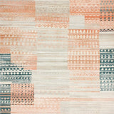 Ultra Soft Area Rug, Non Slip, Stain Resistant, Washable Area Rugs for Living Room, Bedroom, Artful Salmon and Beige Fusion(Orange)