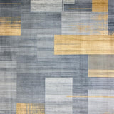 Ultra Soft Area Rug, Non Slip, Stain Resistant, Washable Area Rugs for Living Room, Bedroom, Contemporary Grey Abstract Harmony(Gray)