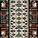 Vibrant Graphic Trellis Motif(Black)