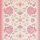 Ultra Soft Area Rug, Non Slip, Stain Resistant, Washable Area Rugs for Living Room, Bedroom, Elegant Botanical Motif Composition(Beige)