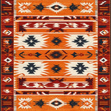 Ultra Soft Area Rug, Non Slip, Stain Resistant, Washable Area Rugs for Living Room, Bedroom, Artisanal Trellis Inspired Layout(Orange)
