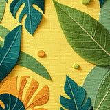 Ultra Soft Area Rug, Non Slip, Stain Resistant, Washable Area Rugs for Living Room, Bedroom, Tropical Monstera Bathroom Rug for Kids Rooms(Yellow)