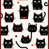 Ultra Soft Area Rug, Non Slip, Stain Resistant, Washable Area Rugs for Living Room, Bedroom, Cute Animal Character Bath Decor(Black)