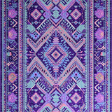 Ultra Soft Area Rug, Non Slip, Stain Resistant, Washable Area Rugs for Living Room, Bedroom, Artful Vibrant Medley Pattern(Purple)