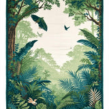 Ultra Soft Area Rug, Non Slip, Stain Resistant, Washable Area Rugs for Living Room, Bedroom, Lush Greenery Inspired Theme(Green)