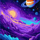 Ultra Soft Area Rug, Non Slip, Stain Resistant, Washable Area Rugs for Living Room, Bedroom, Stellar Bright Nebula Print(Purple)