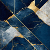Dynamic Color Contrast Marble Design(Blue)