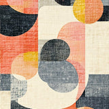 Ultra Soft Area Rug, Non Slip, Stain Resistant, Washable Area Rugs for Living Room, Bedroom, Contemporary Area Rug with Peach, Charcoal, and Cream Motifs(Gray)
