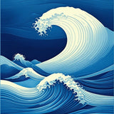 Chic Abstract Oceanic(Blue)