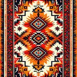 Ultra Soft Area Rug, Non Slip, Stain Resistant, Washable Area Rugs for Living Room, Bedroom, Southwest Aztec Low Pile Living Room Rug(Orange)