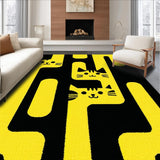 Ultra Soft Area Rug, Non Slip, Stain Resistant, Washable Area Rugs for Living Room, Bedroom, Vibrant Playful Animal Theme(Yellow)