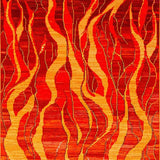 Ultra Soft Area Rug, Non Slip, Stain Resistant, Washable Area Rugs for Living Room, Bedroom, Energetic Warm-toned Abstract Print(Red)
