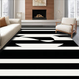 Trendy Geometric Monochrome Arrangement(Black)