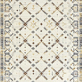 Ultra Soft Area Rug, Non Slip, Stain Resistant, Washable Area Rugs for Living Room, Bedroom, Eclectic Earth Tone Tasseled Design(Beige)