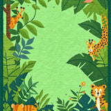 Charming Green Wildlife Motif(Green)