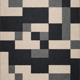 Distressed Black Checkered Farmhouse(Beige)