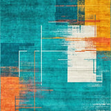 Artistic Multicolor Swirl Motif(Blue)