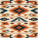 Ultra Soft Area Rug, Non Slip, Stain Resistant, Washable Area Rugs for Living Room, Bedroom, Southwest Boho Area Rug Tribal Geometric Carpet(Orange)