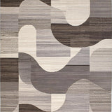 Ultra Soft Area Rug, Non Slip, Stain Resistant, Washable Area Rugs for Living Room, Bedroom, Chic Modern Earthy Tones Composition(Gray)