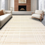 Beige & Ivory Round Elegant Geometric Area(Beige)