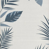 Ultra Soft Area Rug, Non Slip, Stain Resistant, Washable Area Rugs for Living Room, Bedroom, Sophisticated Outdoor Leaf Geometry(Gray)