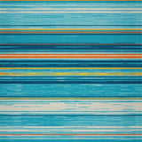 Artful Multicolor Striped Ensemble(Blue)
